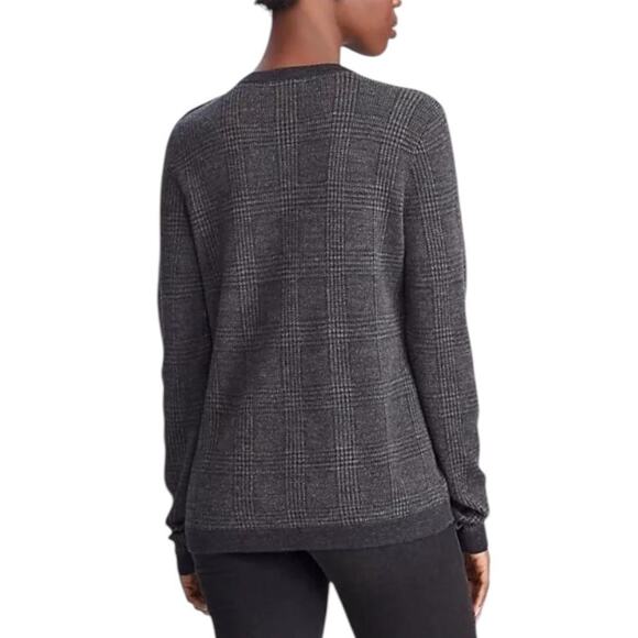 Lauren Ralph Lauren Plaid Size 100% Wool Multi Gray Sweater - Picture 2 of 13